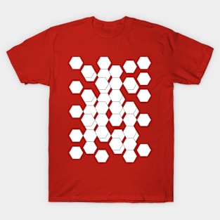 White hexagons T-Shirt